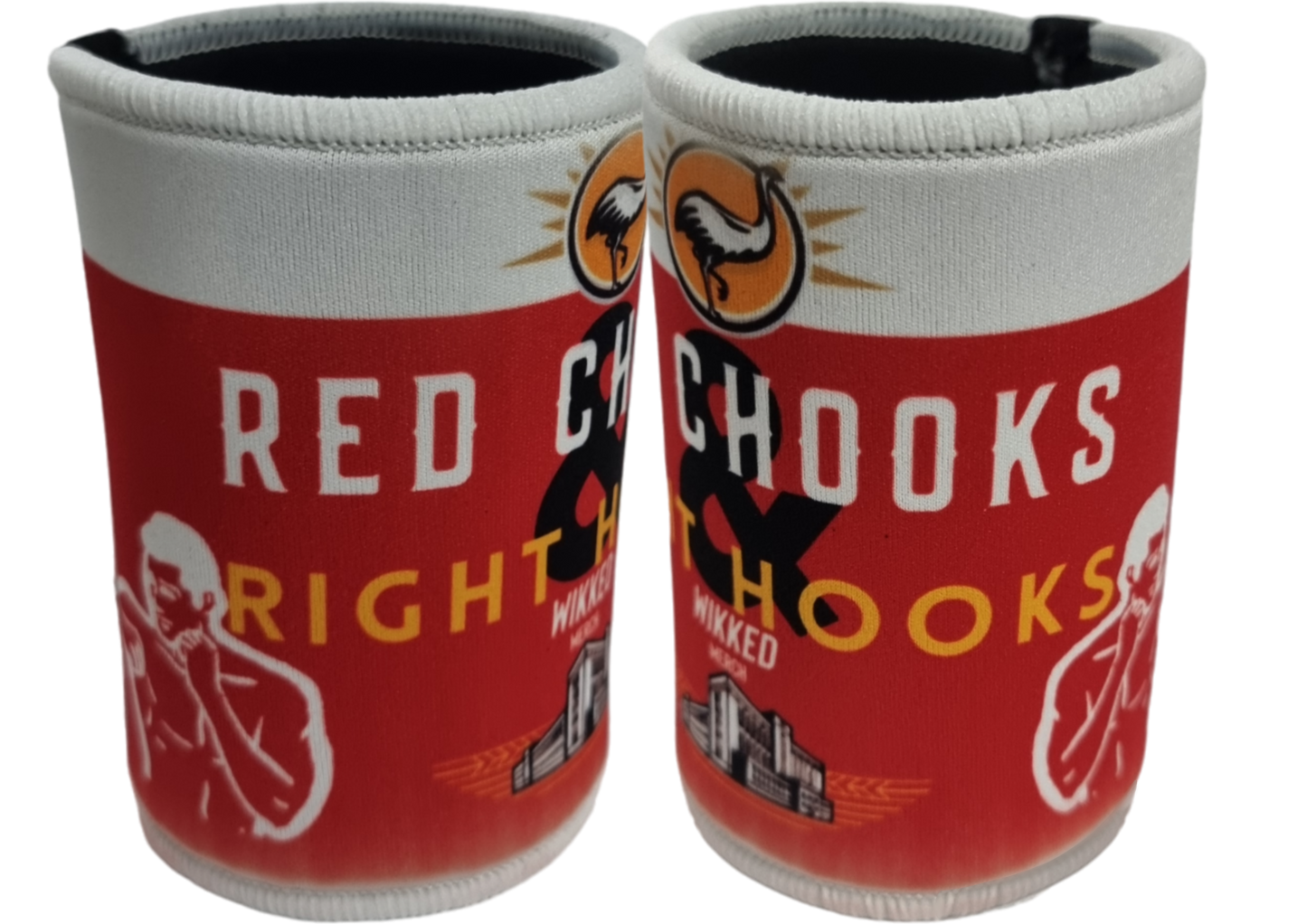 Red Chooks and Right Hooks Stubby Holder