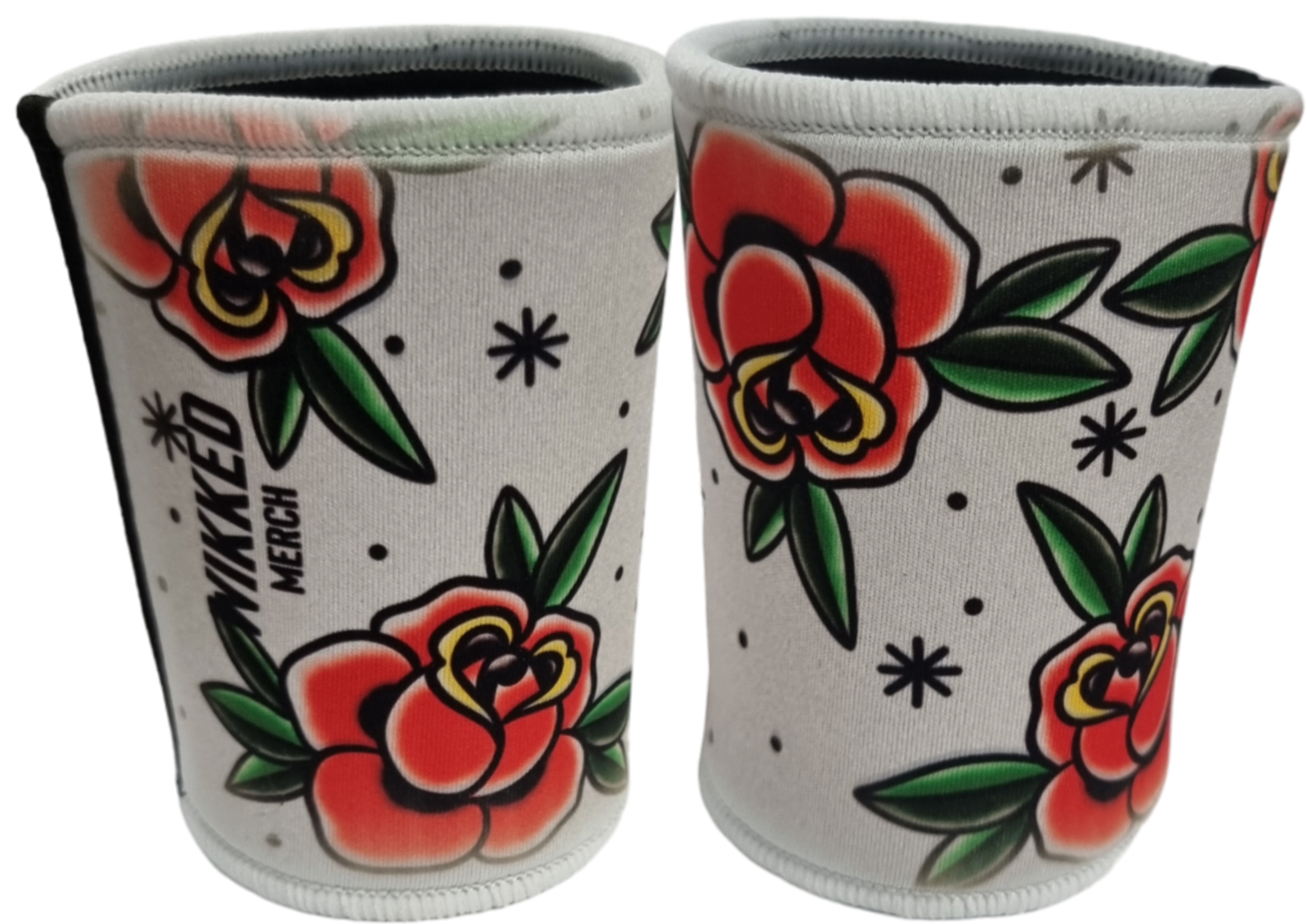 Trad Rose Tattoo Stubby Holder