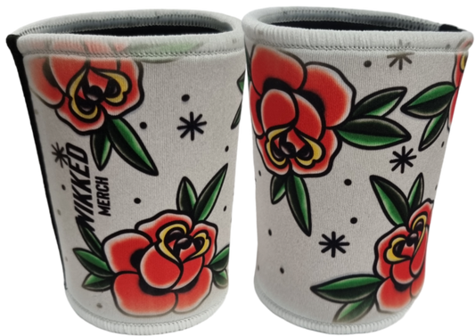 Trad Rose Tattoo Stubby Holder